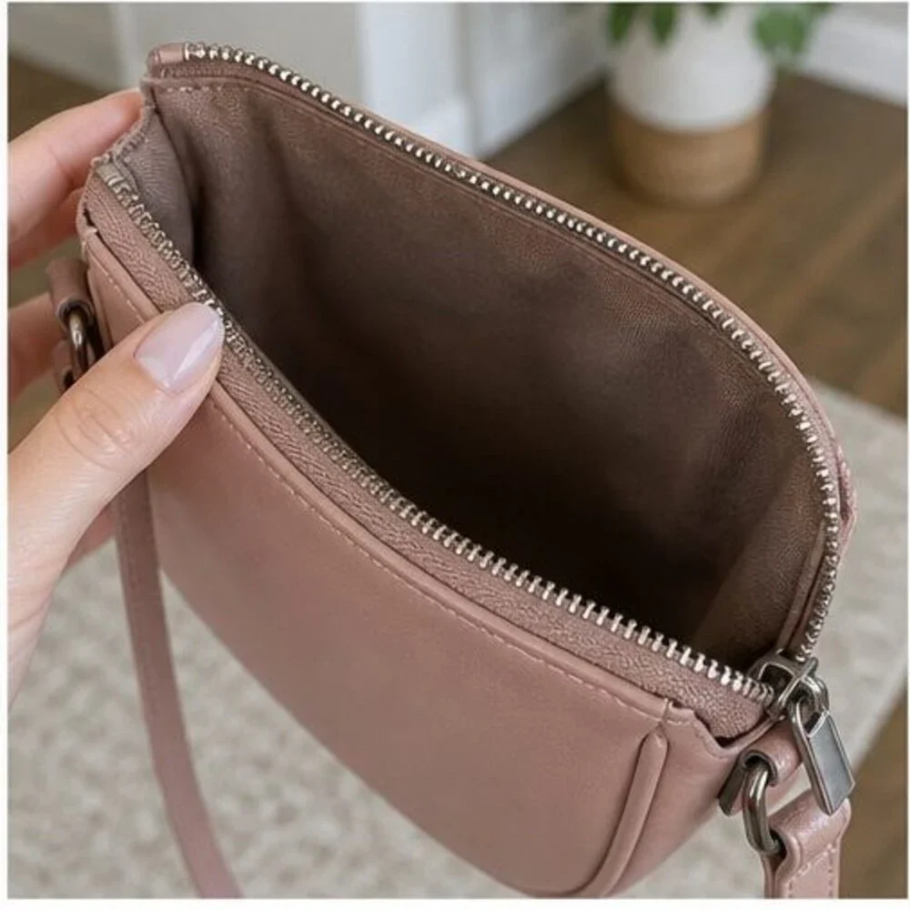 Blush Faux Leather Bag
